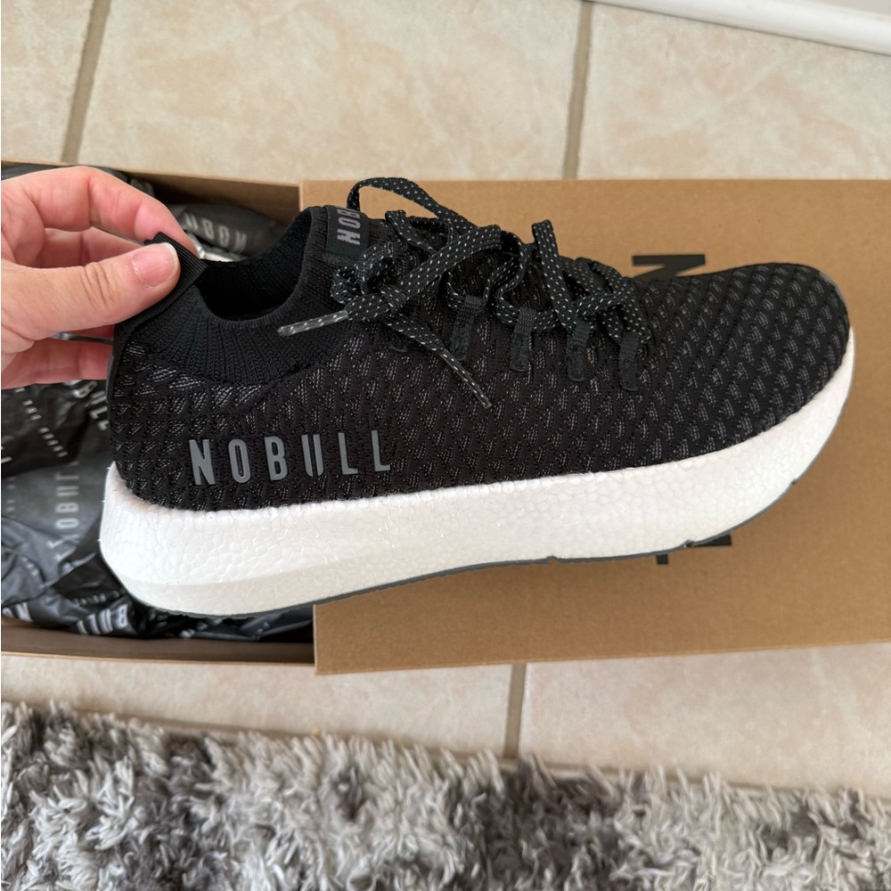 NOBULL Black and Dark Gray Drive Knit Shoes - Picture 4 of 7